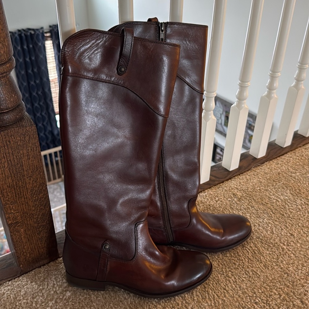 Brown Leather Riding Boots